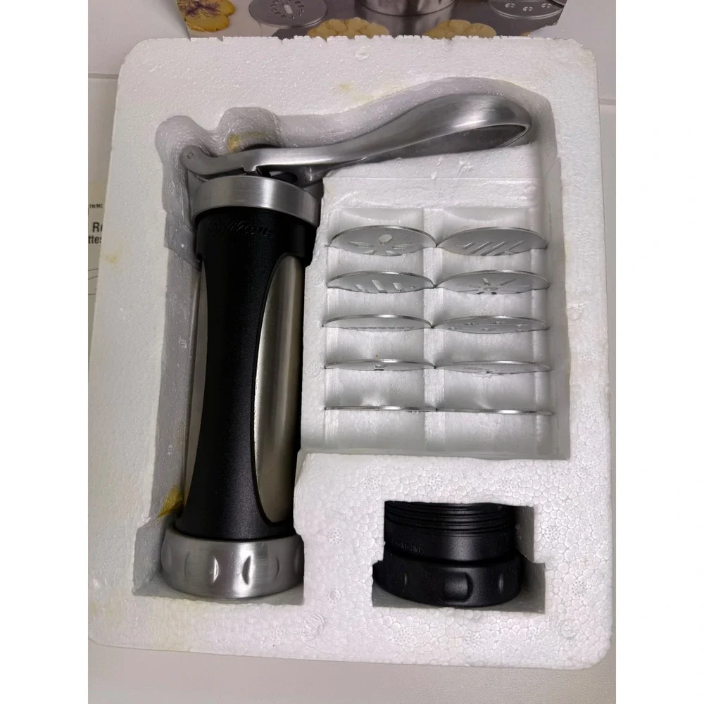 Wilton Cookie Pro Ultra Heavy Duty Cookie Press 10 Disks 2104-4010 Spritz Maker